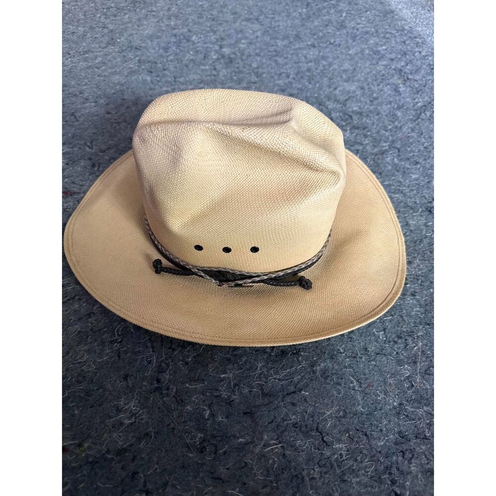 Resistol 4X Genuine Shantung Panama Cowboy Hat Size 6 7/8 Western